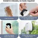 LongPlus 3K 5MP Window Camera with Night Vision, 2.4ghz & 5ghz WiFi Safeview Indoor Window Cameras for Home Security, AI Smart Detection, 2-Way Audio, Easy & Quick Install, 24/7 Recording