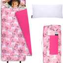 Wildkin Kids Nap Mat with Pillow for Girls – Soft & Cozy Toddler Sleep Mat for Daycare, Preschool, Kindergarten & Travel, Ages 3–7, Machine Washable – Magical Unicorns