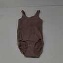 Nebility Womens' Waist Trainer Seamless Round Neck Tummy Control Shapewear Bodysuit (Medium/Large, Brown)