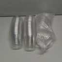50 Sets Clear Plastic Cups with Strawless Sip Lids, Thickened Clear Disposable Plastic PET Crystal Cups for Iced Coffee, Smoothie, Cold Beverage, Drink Shops and Party Catering (10 oz)