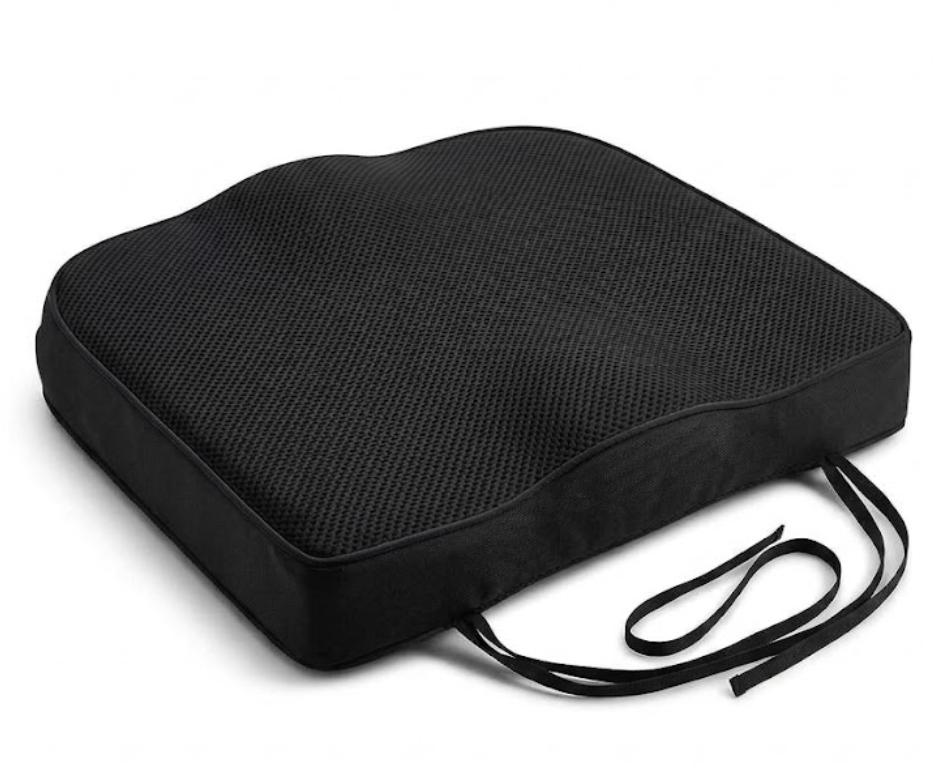 Outdoor Chair Cushions Set of 4, Water Resistant Patio Chair Cushions with Ties, Outdoor Seat Cushions for Patio Furniture 20x16x2 inches, Black