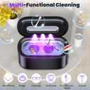 Ultrasonic Jewelry Cleaner, 48KHz Professional Ultrasonic Cleaner for Eyeglasses, Rings, Retainers, Dentures, 30W Jewelry Cleaner Ultrasonic Machine with Dual Cleaning Modes, Digital Timer