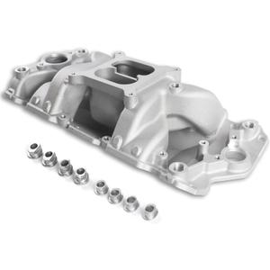 2026 7501 Aluminum Dual Plane SBC Air-Gap Intake Manifold Compatible with Chevy Small Block SBC 1955-86 262-400 305 350