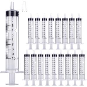 100 Pack - 10ml/cc Luer Lock Plastic Syringe