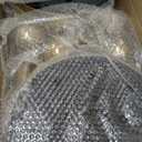 4 PCS Stainless Steel Stanchion Post,5Ft Red Velvet Rope, Hollow Base and Velvet Ropes Safety Barriers Set, Poles Crowd Control Barriers for Red Carpet Themed Decoration (Gold Color)