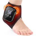 Cordless Heated Ankle Wrap, Rechargeable Ankle Massager with Heat, Foot Ankle Heating Pad with Massage, Auto ShutOff, 3 Heat & Vibration Settings, Ideal for Home, Office, Travel, Everyday Use