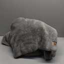 UGG Whitecap Fleece Throw Blanket, Soft Fluffy Blankets for Couch or Bed, Home Decor, Luxury Plush Throw, Machine Washable, 50-inch x 70-inch, Light Grey Seal