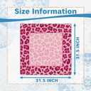 Leopard Print Mahjong Mat for Table 31.5 x 31.5 in, Trendy Magenta and Pink Animal Print Anti-Slip Mahjong Table Cover Tablecloth for Poker Board Card Tile Game Dominoes