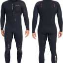 Seaskin 5mm Wetsuits for Men Front Zip Full Wetsuit (XX-Large, Black)