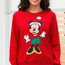 Disney Mickey Christmas Character Print Sweatshirt XL