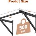 Wall Mounted Pull Up Bar, Adjustable Depth Pull-up Bar with 500LBS Weight Capacity, Maintain Upper Body Strength & Core Stability, Home or Garage Gym Chin Up Workout Training Station