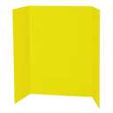 Spotlight 1 Ply Trifold Display Board, 48" Width x 36" Height, Yellow