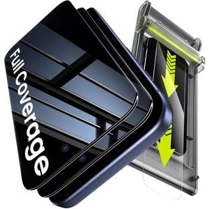 WSKEN for iPhone 17 Pro Max Privacy Screen Protector - 3D Full Coverage, 24° Anti Spy & Auto Installation Full Edge Coverage Case Friendly Fit Tempered Glass Screen Protector 17 ProMax, 1 Piece