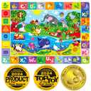 QUOKKA Small Classroom Boys Rug for Kids - 60x41 ABC Rugs for Playroom - Bedroom Alphabet Learning Area Rug - Boy Toddler Rugs - Boys and Girls - Kids Room Carpet (3'5" x 5' (Rectangular))