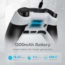 ISHAKO Wireless Gaming Controller with Hall Effect Joysticks&Triggers, 1200mAh Battery, 1000Hz Polling Rate, 4 Back Buttons, RGB Lighting Works with PC Windows/Mac/Steam/Luna/Tesla/Switch- White