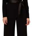 Adrianna Papell Jersey Combo Tuxedo Jumpsuit, Black (Black) Size 12