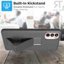 Designed for Motorola G Stylus 2022 Case with Belt Clip Holster - Kickstand Cover Phone Case - Black