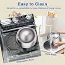 304 Stainless Steel Dog Bowls, Heavy Duty Dog Food Bowl with Extra Strong Non-Slip Mat, Thick Metal Base Water Bowl with Lick Mat for Small, Medium, Large Dogs, Indoor/Outdoor (19.8 oz) (Grey)