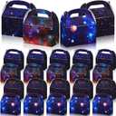 Nezyo 24 Pcs 4.8 x 2.4 x 5.2 Inches Space Party Favor Boxes Small Galaxy Gable Boxes Solar System Planet Cardboard Gift Candy Goodie Bags for Space Theme Birthday Party Supplies(Planet Galaxy)