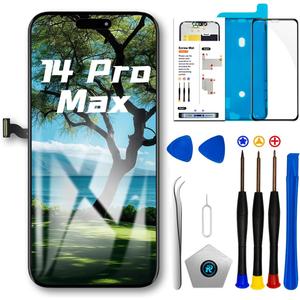 for iPhone 14 Pro Max Screen Replacement Kit 6.7 inch, Full HD LCD Display 3D Touch Screen Digitizer Full Assembly + Repair Tools,Model A2651, A2893, A2896, A2895, A2894