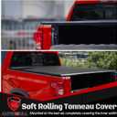Soft Roll-up tonneau Cover Compatible with 2002-2026 Dodge Ram 1500 Classic/03-26 2500 3500 6.4ft Bed (76.3") w/o Rambox&Split Tailgate, PVC Top Alloy Steel Structure
