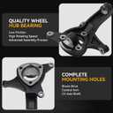 4.5" Lift Spindles Knuckles Compatible with Chevy Silverado GMC Sierra C1500 2007-2017, For Tahoe Avalanche Yukon XL 2007-2014, # M0117K43-1 M0117K43-2