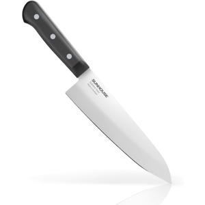 Sunhouse Chef Knife 7.5 Inch Ultra Sharp Kitchen Knife - High Carbon Stainless Steel, Ergonomic Non-Slip Handle, Apartment Essentials, Fathers Day Gift for Dad Husband Him