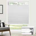 LazBlinds No Tools No Drill Cordless Cellular Shades, Top Down Bottom Up (TDBU) Honeycomb Shades for Home, Blackout Light Blocking Thermal Insulation Blinds for Windows, 35" W x 48" H, White