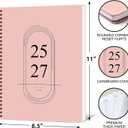 6 x 2026-2027 Monthly Planner, Jan 2026-June 2027, A4 (8.5" x 11"), 2 Year Monthly Planner, 24 month Calendar, Simple Calendar Planner Notebook Cardboard Cover, Suitable for Schools & Offices, Pink