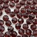 YUEXIGO 200pcs 6mm Round Crystal Glass Beads for Jewelry Making, Faceted Crystal Glass Spacer Beads for Bracelet Earring Necklace DIY Craft(Purple)