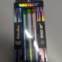 WRITECH Gel Pens Black Ink: Sleek Metal Barrel Pen Fine Point 0.7mm Retractable 3ct No Smear Quick Dry Smooth Writing Silent Clicker Space Up Astroline