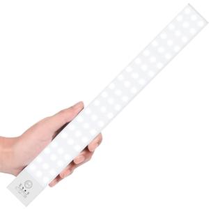 Alivation 60 LED Closet Lights Battery Powered LED Lights, Bright Under Cabinet Lighting, Motion Sensor Light Indoor, Wireless Lights, 2400mah Rechargeable Battery Operated Lights, 120 Days Run Time (6000k Clean White-13")