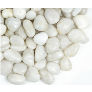 White Pebbles for Indoor Plants, 1-2Inch Natural River Rocks for Aquarium, High Polished Decorative Stones for Vase Filler Fish Tank Landscaping Garden