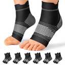 6 Pairs Plantar Fasciitis Socks, Compression Socks with Arch Support, Medium
