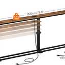 HOOBRO Narrow Console Table Set of 2 with Charging Station, Adjustable Height Sofa Table (25''-32.9''), Slim Behind Couch Table for Small Spaces, Entryway, Living Room, 78.8" Rustic Brown BF95UXGP201