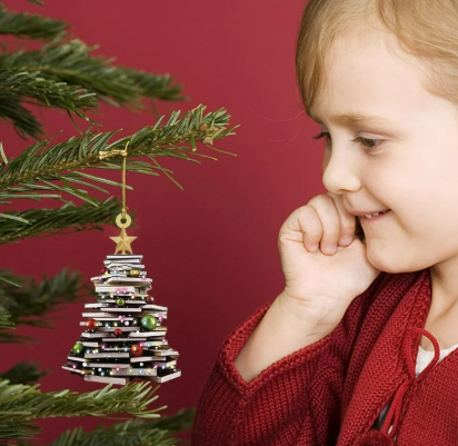 Personalized Book Ornament, Custom Book Ornaments for Christmas Tree, 2025 Acrylic Book Tree Decoration, Bookloves Gift for Bookworm, Book Club, Bookish, Library