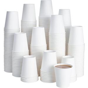 LITOPAK 270 Pack 10 oz Disposable Paper Coffee Cup, Drinking Cups for Water, White Paper Hot Coffee Cups, Suitable for Party, Picnic, Travel, and Events