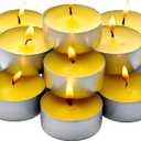 Bulk Pack - 60 Pack Citronella Tealight Candles - Summer Yellow - Indoor/Outdoor