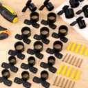 50 Pack 1/2 Inch Suspension Pipe Clamp Pex Clamps Conduit Clamp with Screws for Pex Copper CPVC Tubing Supports Butterfly Style