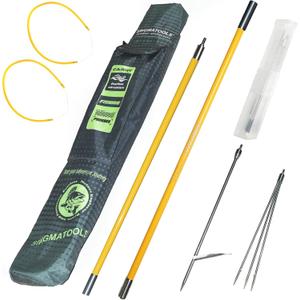 Hawaiian Sling Fishing Spear 7ft Fiberglass Travel Pole Spear 3 Prong Sling Spear Fishing Equipment Snorkeling Scuba Diving Gear Polespears Harpoon for Fishing Kayak, Spearfishing, Freediving