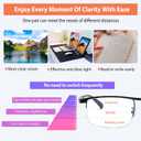 Photochromic Progressive Multifocus Reading Glasses Anti-blue Light Transition Multifocal Readers Clear Sunglasses
