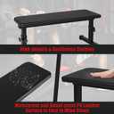 Flat Weight Bench, Utility Workout Adjustable Height Weight Bench Press with Thick Cushion & Anti-slip Foot Pads, Compact Strength Training for Exercise & Fitness, Home/Gym Easy Assembly, 42.9" X 10.8" X 20.9"