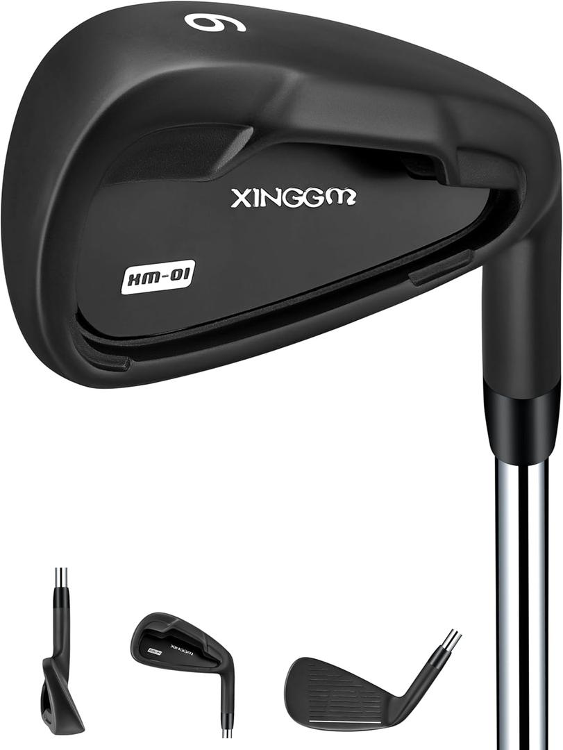 XM-01 Individual Golf Irons or Golf Irons Set - Premium Men Golf Club Iron with Steel Shaft for Left Hand Golfers Stiff Flex (Left) #6 Iron Single