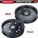 2 x 607525 Idler Pulley Replaces Hustler 607525 Pulley, Hustler 786848 Pulley for Hustler 36", 48", 54" TrimStar, 48", 54", 60" FasTrak, 48", 54", 60" FasTrak SDX, 48", 54" RD FasTrak Lawn Decks