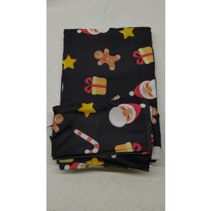 Santa Christmas Candy Cookie Gold Stars Crib Sheet for Girls Boys Baby Toddler Bed Mattress Sheets Babies Fitted Crib Sheets for Kids Nursery Bed 52 * 28 in (Medium)