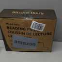 Blissful Diary Reading Pillow for Sitting in Bed, Flannel Back Pillow Bed Sitting Up for Adult & Children, Backrest Cushion for Sit Up in Couch or Floor, Dorm Essentials, Cream White