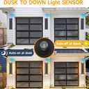 23.6 in Dusk to Dawn Exterior Lighting Fixtures,Black Modern Outdoor Wall Lights,3000K 36W Exterior Wall Sconce,Waterproof Outdoor Porch Lights Wall Mount,2-Tier Outside Garage Lights, 2 PCS, 2026 Upgrade 2-tier 23.6 Inches