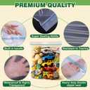 20 PACK 25 Gallon Extra Large Storage Bags, 35.5"x 24"x 7" Resealable Clear Zipper Bags with Handle, Heavy Duty Big Bag for Clothes Pillow Travel Moving, Expandable Bottom, 8 Mil Thick