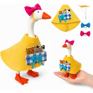 3 x 7 Inch Desk Goose Outfits Cat Theme, Mini Desktop Goose Accessories