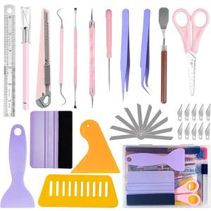 35pcs Weeding Tools for Vinyl/Heat Press, Vinyl Weeding Tools for Cricut/Silhouette/Siser/Oracal, Cute